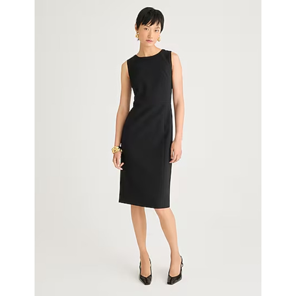 J.Crew Sheath dress in four season stretch Black Size 10 NWT - Picture 1 of 9